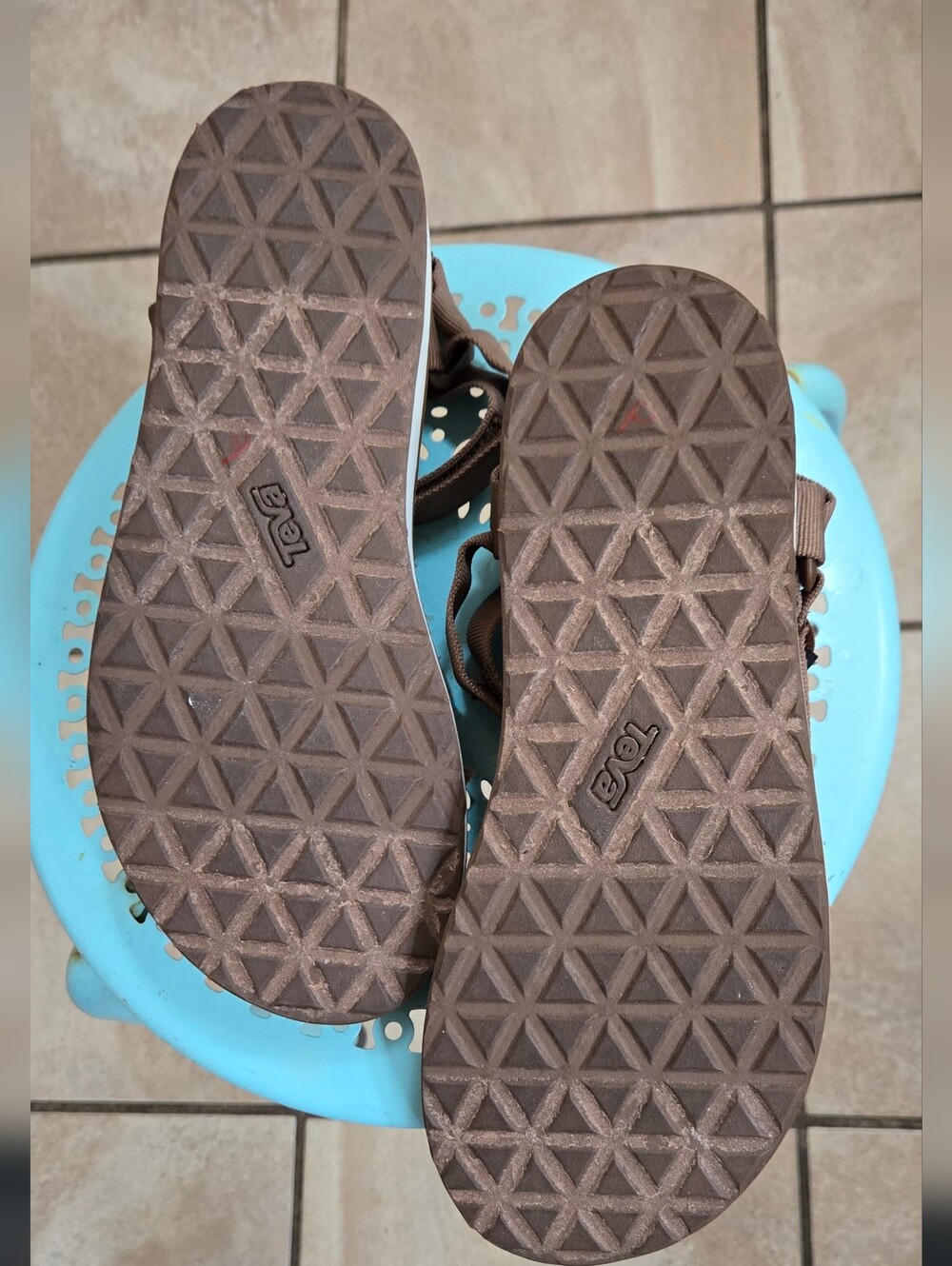 TEVA=Brown Adjustable Strap Sandals - Picture 5 of 9